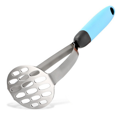 Instrument de tăiere pentru piure de cartofi în formă de undă din oțel inoxidabil Instrument de tăiat pentru fructe și fasole Mâncare pentru copii Piure de cartofi Pusher Mașină de pisare Ricer