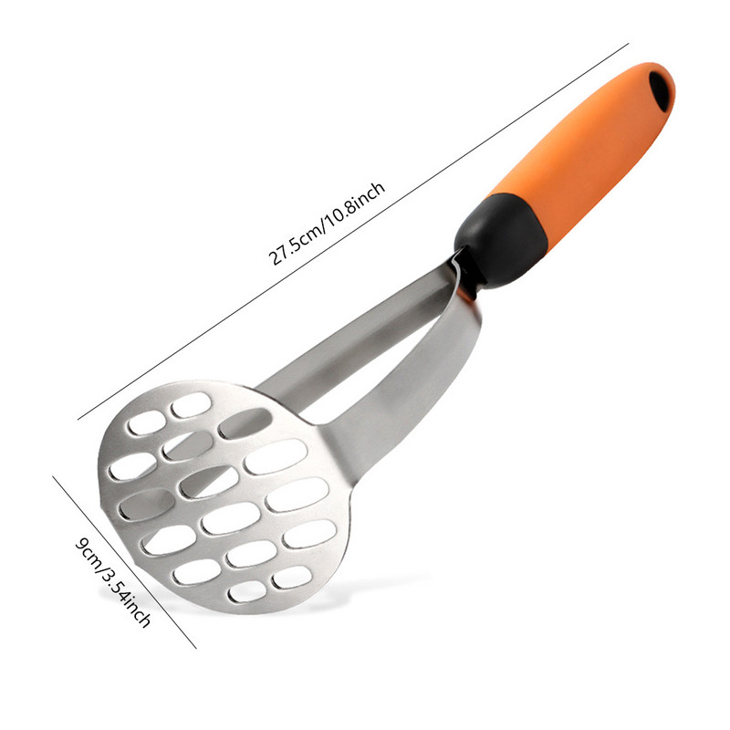 Instrument de tăiere pentru piure de cartofi în formă de undă din oțel inoxidabil Instrument de tăiat pentru fructe și fasole Mâncare pentru copii Piure de cartofi Pusher Mașină de pisare Ricer