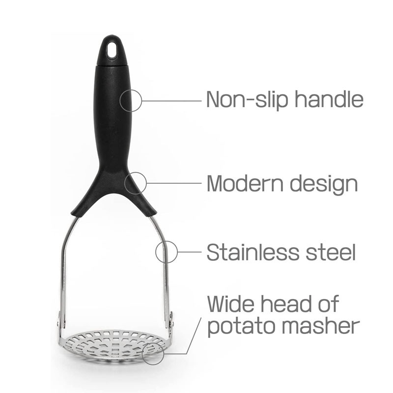 Mașină de zdrobire de cartofi presată din oțel inoxidabil Mașină de zdrobire pentru piure Mașină de zdrobire de cartofi Aparat de zdrobire de cartofi neted Instrument de bucătărie