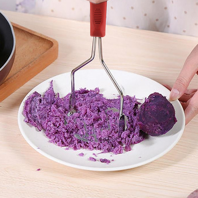 Gnječilica za krumpir od nehrđajućeg čelika, neklizajuća ručka, kuhinjska drobilica za krumpir