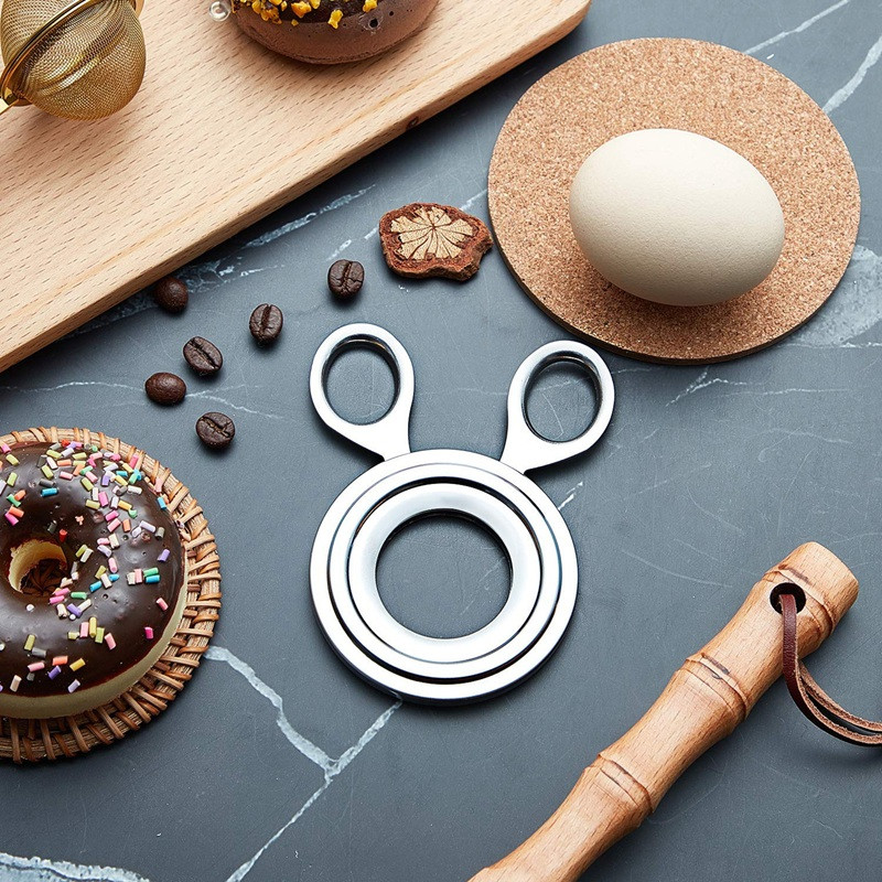 2 bucăți de tăiere pentru ouă fierte, din oțel inoxidabil, pentru tăiere de ouă fierte, pentru aprovizionare cu unelte de bucătărie