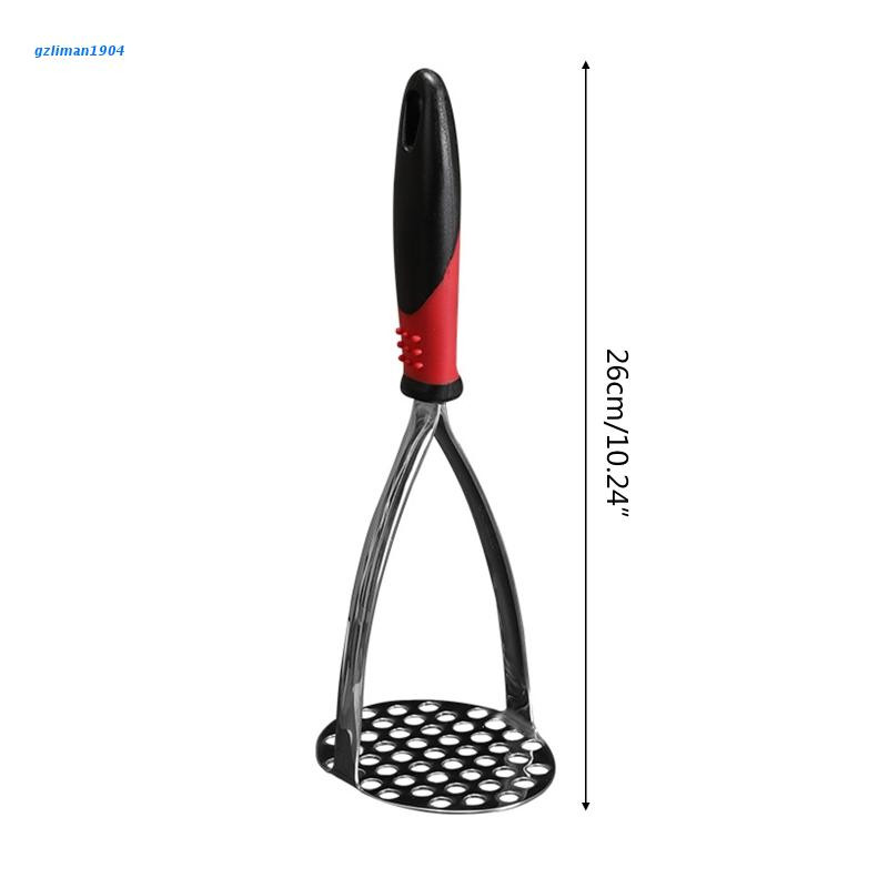 P15D Mașină de zdrobire de cartofi de rezistență Instrument de bucătărie Mașină de zdrobire de legume din oțel inoxidabil Dispozitiv de zdrobire de cartofi Gadget de gătit și bucătărie