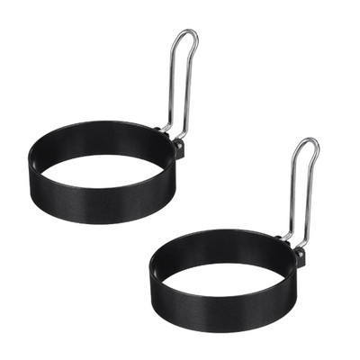 2X Formă rotundă pentru clătite cu ouă, matriță antiaderentă pentru modelarea cercurilor, instrument de gătit de bucătărie pentru prăjirea Mcmuffin-ului sau modelarea ouălor cu amănuntul