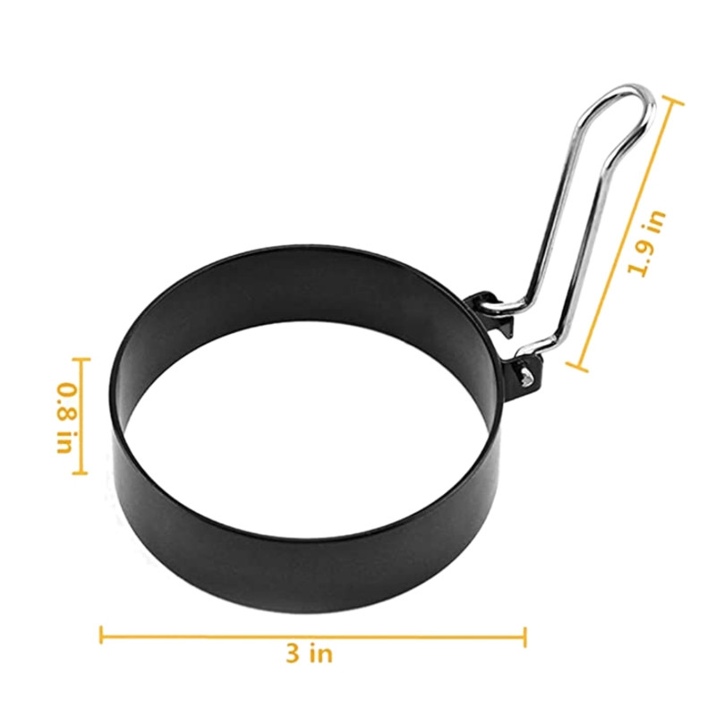 2X Formă rotundă pentru clătite cu ouă, matriță antiaderentă pentru modelarea cercurilor, instrument de gătit de bucătărie pentru prăjirea Mcmuffin-ului sau modelarea ouălor cu amănuntul