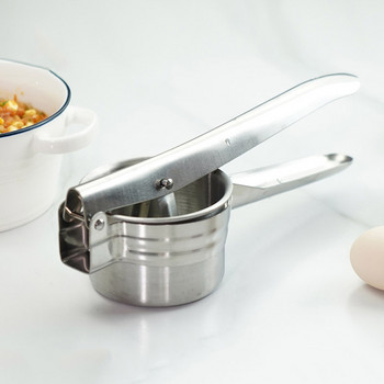 Mamual από ανοξείδωτο χάλυβα Potato Masher Inter Changeable Fineness Discs Λαβή σιλικόνης Εργαλεία κουζίνας