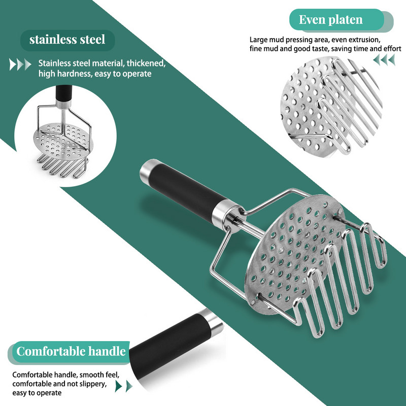 Gnječilica za krumpir Ručna preša za dječju hranu Ručna ručka Alat za gnječenje mljevenog mesa Kuhinjsko posuđe Pekara Kuhar