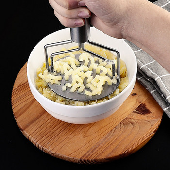 Double Press Potato Masher Shredder από ανοξείδωτο ατσάλι Μηχάνημα κοπής λαχανικών με προμήθειες κουζίνας Peeler