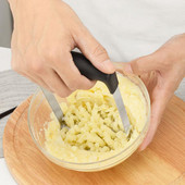 Presă de piure de cartofi din oțel inoxidabil 304 Presă de piure de cartofi Presă de cartofi cu mâner anti-alunecare accesorii de bucătărie