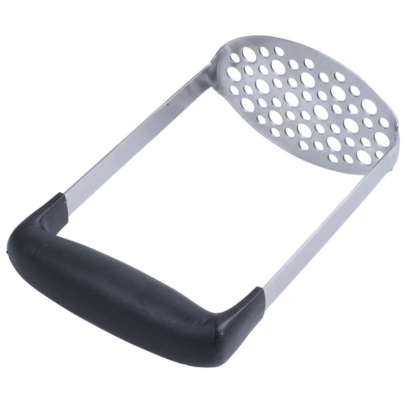 Gnječilica za krumpir od nehrđajućeg čelika NHBR sa širokom i ergonomskom vodoravnom ručkom Fina rešetkasta ploča za gnječenje za glatki pire