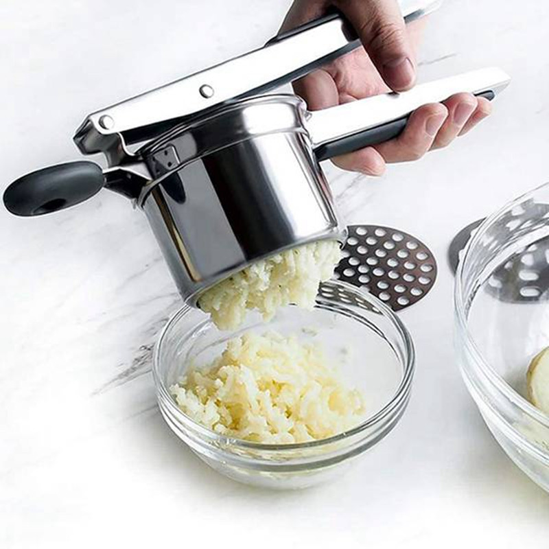 Rezač za krumpir, gnječilica za krumpir s 3 izmjenjiva diska za lagani i pahuljasti pire krumpir, voće, povrće, dječju hranu