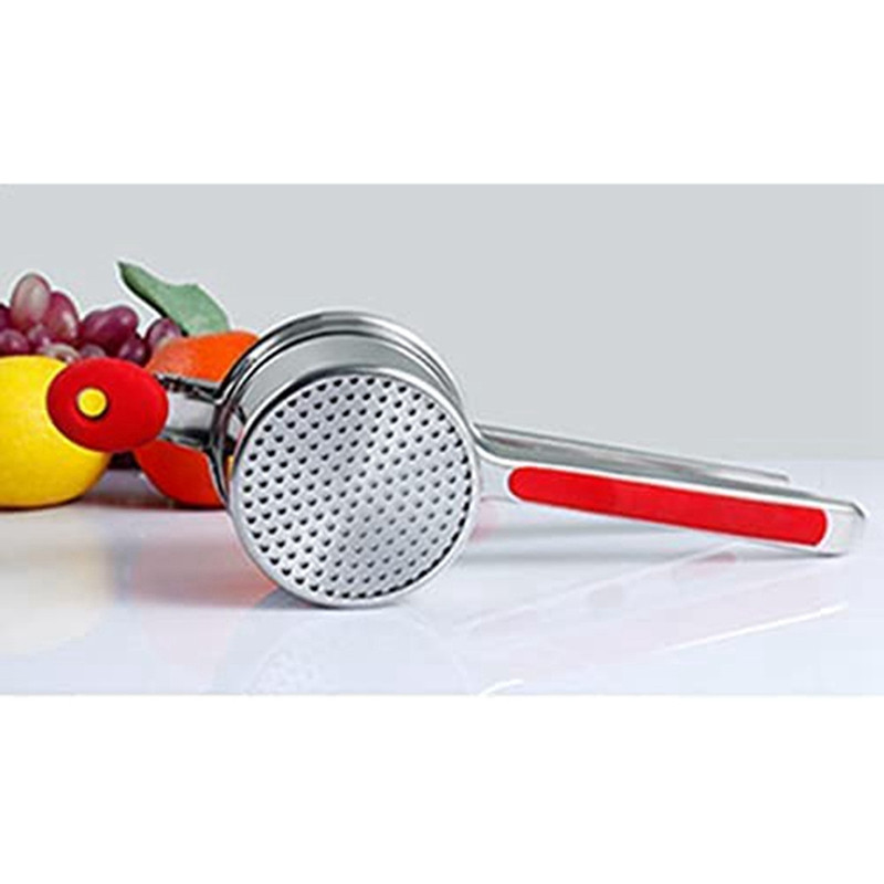 Čvrsta ribalica i gnječilica za krumpir od nehrđajućeg čelika s 3 izmjenjiva diska, vrhunske kvalitete, velikog kapaciteta