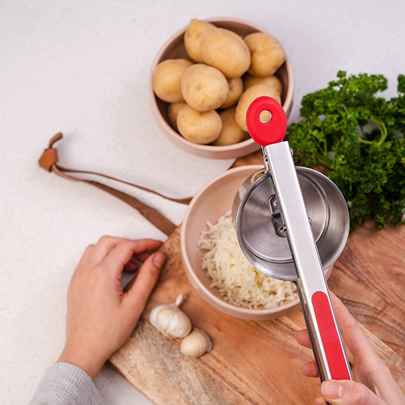 Mașină de tocat și zdrobire de cartofi din oțel inoxidabil rezistent cu 3 discuri interschimbabile, calitate premium, capacitate mare