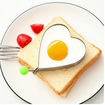 Δαχτυλίδι φόρμας αυγών Ανοξείδωτο ατσάλι Pancake σκεύος κουζίνας Δημιουργικό πρωινό σετ 5 τεμαχίων σκεύη Αξεσουάρ κουζίνας Εργαλεία Garget