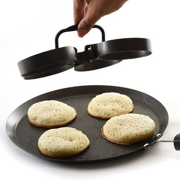 Незалепващо устройство за печене на палачинки за пържени яйца Подвижна кухненска форма за печене на омлети Тиган