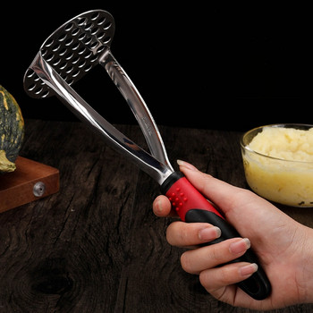 Χειροκίνητο Potato Masher από ανοξείδωτο χάλυβα Potato Smasher Φορητά εργαλεία κουζίνας για βρεφικές τροφές, φρούτα, μπανάνες, ψήσιμο