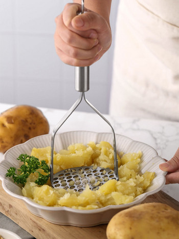 Ανοξείδωτος χάλυβας πατάτας πουρέ πατάτας πουρέ πατάτας Sweet-Potato Pumpkin Masher Εγχειρίδιο Rice Puree Juice Maker Εργαλεία κουζίνας