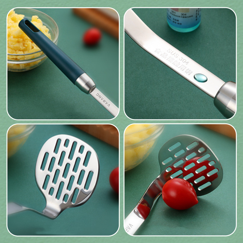 Roostevabast terasest kartulipuder Imikutoidupuder puu-köögiviljatööriistad Köögividinad Aksessuaarid Toiduvalmistamine Köögitarbed