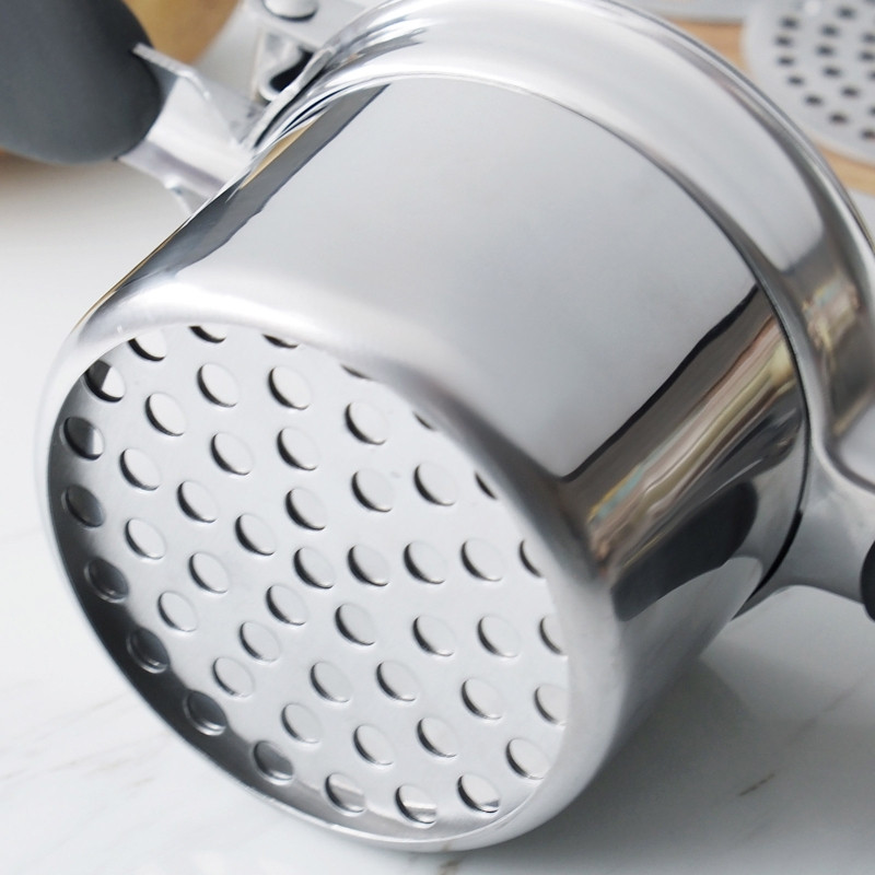 Zdrobitoare de cartofi din oțel inoxidabil Mașini de zdrobire Cartofi Masina de nămol de usturoi Presă Piure netedă Fructe de legume Instrumente Gadget de bucătărie