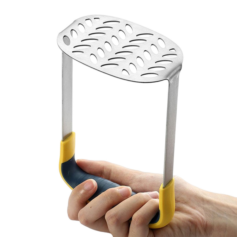 Mașină de zdrobire de cartofi presată din oțel inoxidabil Mașină de piure pentru piure Mașină de zdrobire de cartofi Piure neted de zdrobire de cartofi Unelte pentru fructe Bucătărie