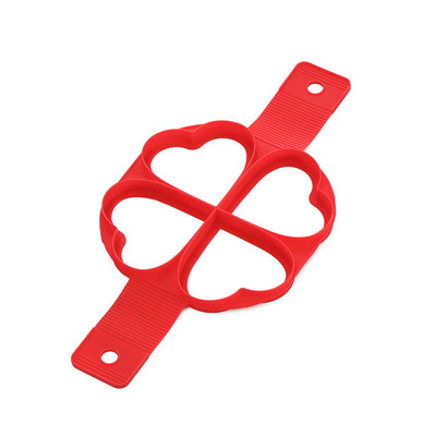 Kiaušinių silikoninė forma 4 skylučių neprideganti blynų formavimo forma Omletas blynų žiedų formavimo priemonė Kiaušinių įrankis Kiaušinių formavimo formos Virtuvės priedai