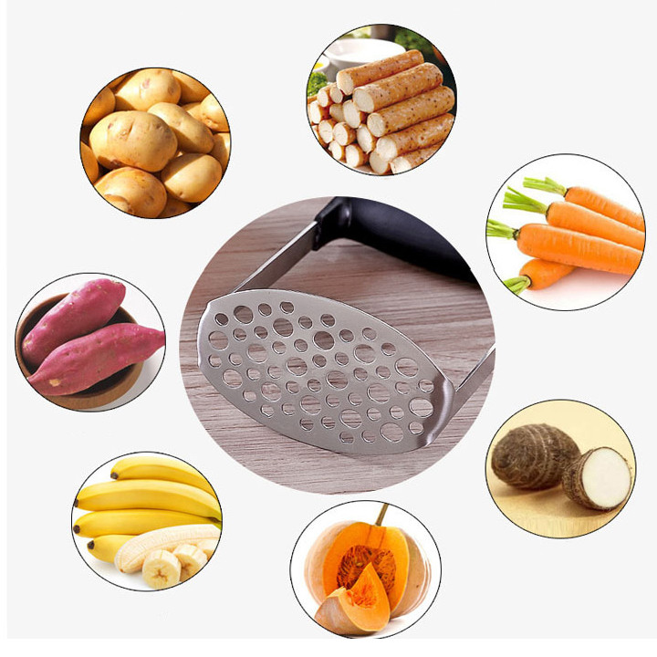 1 vnt. nerūdijančio plieno bulvių grūstuvas Violetinė bulvių grūstuvė vaisiams ir daržovėms Įrankiai Virtuvės prietaisų priedai