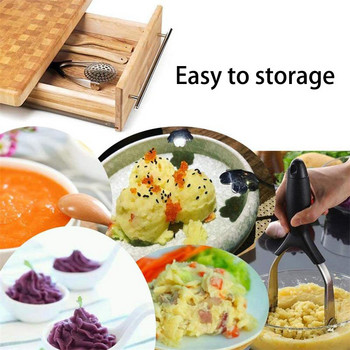Εγχειρίδιο από ανοξείδωτο ατσάλι Πολτοποιητής πατάτας Θρυμματιστής πατάτας Πρεσαριστός φρούτων Εργαλεία κουζίνας Βρεφικές τροφές Βοηθητικά εργαλεία