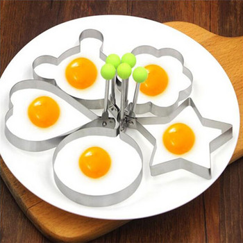 5 τμχ Egg Tools Fried Egg Shaper Pancake Mold Kitchen Gadgets Ομελέτα τηγανίσματος Μούχλα τηγανίσματος αυγών Εργαλεία μαγειρέματος Αξεσουάρ κουζίνας