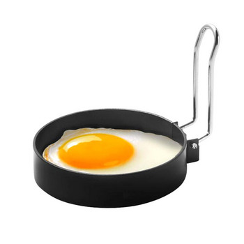 Незалепващ метален пръстен за пържени яйца Форма за палачинки Форма за омлет Яйца Пържене на кръгла кръгла форма Готвене Тиган за закуска Кухненски аксесоари