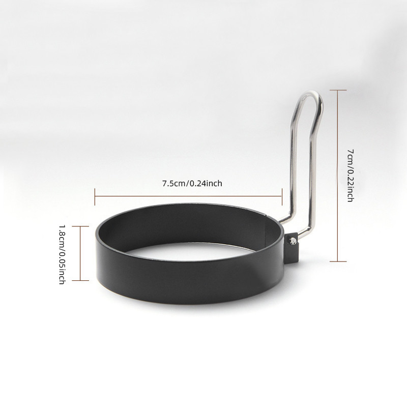 Nelipnus metalinis keptų kiaušinių blynų žiedas Omletas Kiaušinių kepimas apvalus apskritimas formoje Pusryčių keptuvė Virtuvės priedai