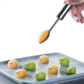 3 vnt/stal. Melon Baller Watermelon Digger 304 nerūdijančio plieno vaisių kaušelis ledų šaukštas su dviem galvutėmis virtuvės įtaisų raižybos įrankiai