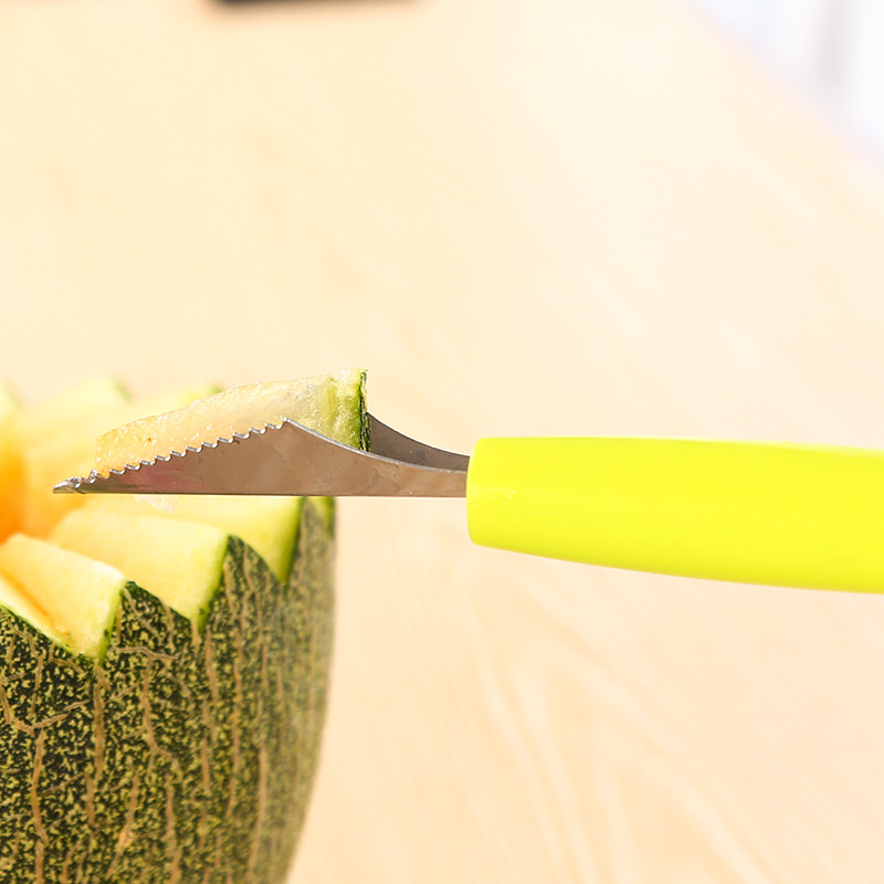 Dvigubos galvutės nerūdijančio plieno arbūzo kasimo rutulys virtuvės įrankis arbūzo drožybai peilis vaisiams ledams kasti rutulinį šaukštą