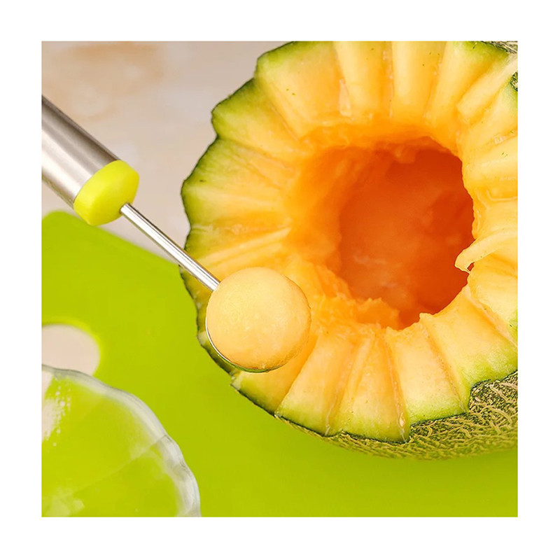 Roostevabast terasest kaevamispall arbuusi lusikas nikerdusnuga jagaja plaadi puuvilja lõikamise tööriistakomplekt