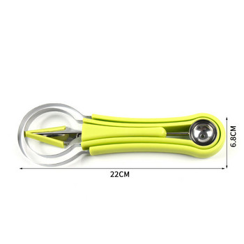 2022 Нов 4 в 1 набор от инструменти за плодове, топка за диня, лъжица за копаене, нож за издълбаване на плодове, практичен кухненски инструмент от неръждаема стомана