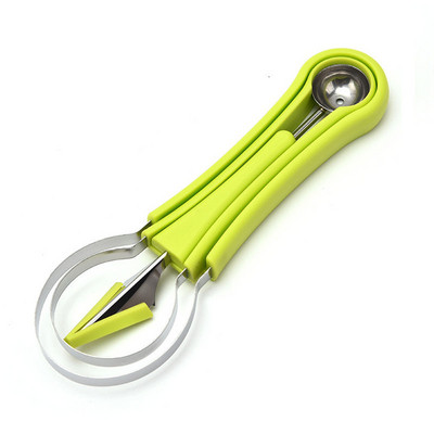 2022 Új 4 az 1-ben gyümölcs szerszámkészlet Görögdinnye golyó ásó kanál Gyümölcsfaragó kés Rozsdamentes acél praktikus konyhai eszköz