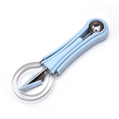 2022 Új 4 az 1-ben gyümölcs szerszámkészlet Görögdinnye golyó ásó kanál Gyümölcsfaragó kés Rozsdamentes acél praktikus konyhai eszköz