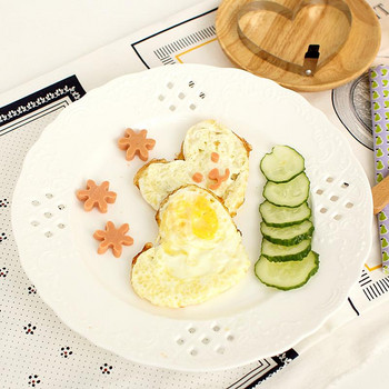 4 τμχ Εργαλείο αυγού Ψήσιμο Ανοξείδωτο ατσάλι Καρδιά Ομελέτα τηγάνι ομελέτα Συσκευή Σετ φόρμας δαχτυλίδι αυγών Εργαλεία κουζίνας