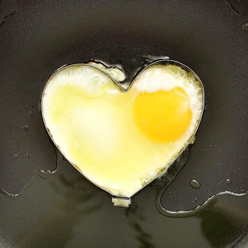 4 τμχ Εργαλείο αυγού Ψήσιμο Ανοξείδωτο ατσάλι Καρδιά Ομελέτα τηγάνι ομελέτα Συσκευή Σετ φόρμας δαχτυλίδι αυγών Εργαλεία κουζίνας