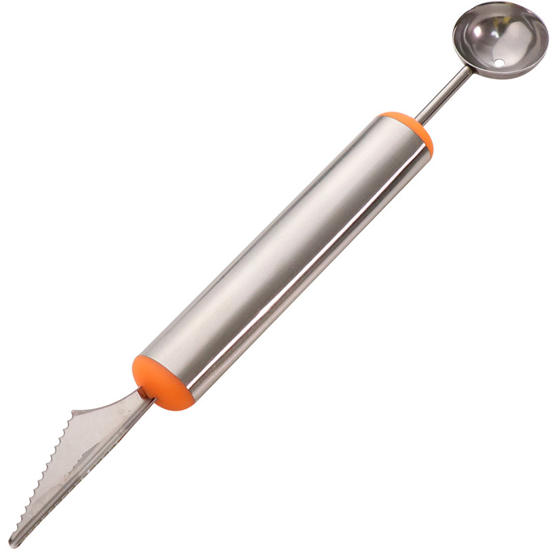 Mașină de săpat bile de fructe trei într-unul Scoop bile de pepene verde Săpat pepeni și fructe Cuțit de sculptat Set de instrumente pentru fructe DIY Gadget