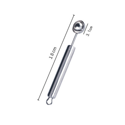 1 buc din oțel inoxidabil pentru sculptură creativă a fructelor pepene galben Baller înghețată Dig Ball Scoop Instrument DIY