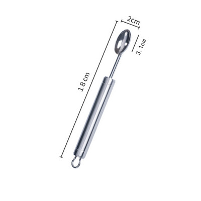 1 buc din oțel inoxidabil pentru sculptură creativă a fructelor pepene galben Baller înghețată Dig Ball Scoop Instrument DIY