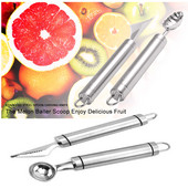 Vaisių kamuoliukų kasimo įtaisas, daliklis arbūzas bulvių šaukštas vaisių lėkštės plaunamas kaušelis su kabliuko graviravimo įtaisais