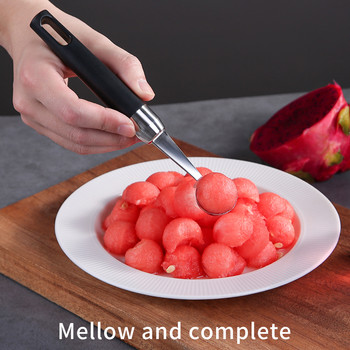 Αξεσουάρ κουζίνας Ανοξείδωτο ατσάλι Καρπούζι Παγωτό Baller Φρούτα μεζούρες Αντικολλητικά Gadgets Εργαλεία κοπής Pitaya Κουτάλι