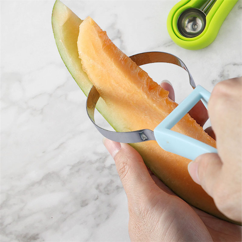 1 rinkinys Daržovių Vaisių lėkštė Drožimo peilis Meliono Baller Ledų Kamuoliukas Arbūzas Virtuvės Įtaisai Priedai Pjaustymo įrankis