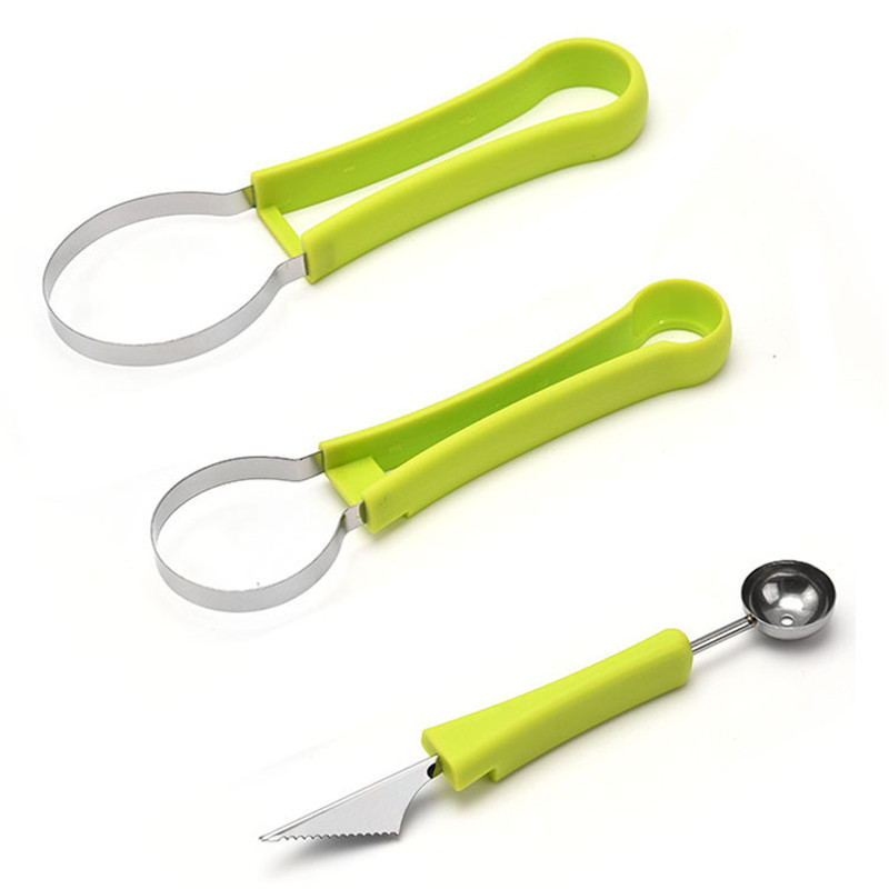 1 rinkinys Daržovių Vaisių lėkštė Drožimo peilis Meliono Baller Ledų Kamuoliukas Arbūzas Virtuvės Įtaisai Priedai Pjaustymo įrankis