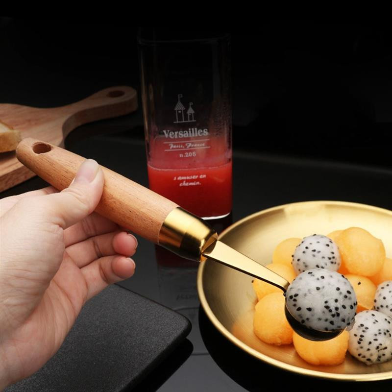 2tk puidust varrega puuviljalusikad arbuusi kaevamiskulbid Köögitööriistad