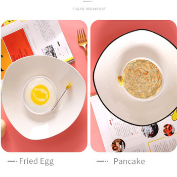 Нов силиконов пръстен за палачинки от пържени яйца Омлет Пържени яйца Форма за кръгла форма за яйца за готвене Закуска Тиган Фурна Кухня