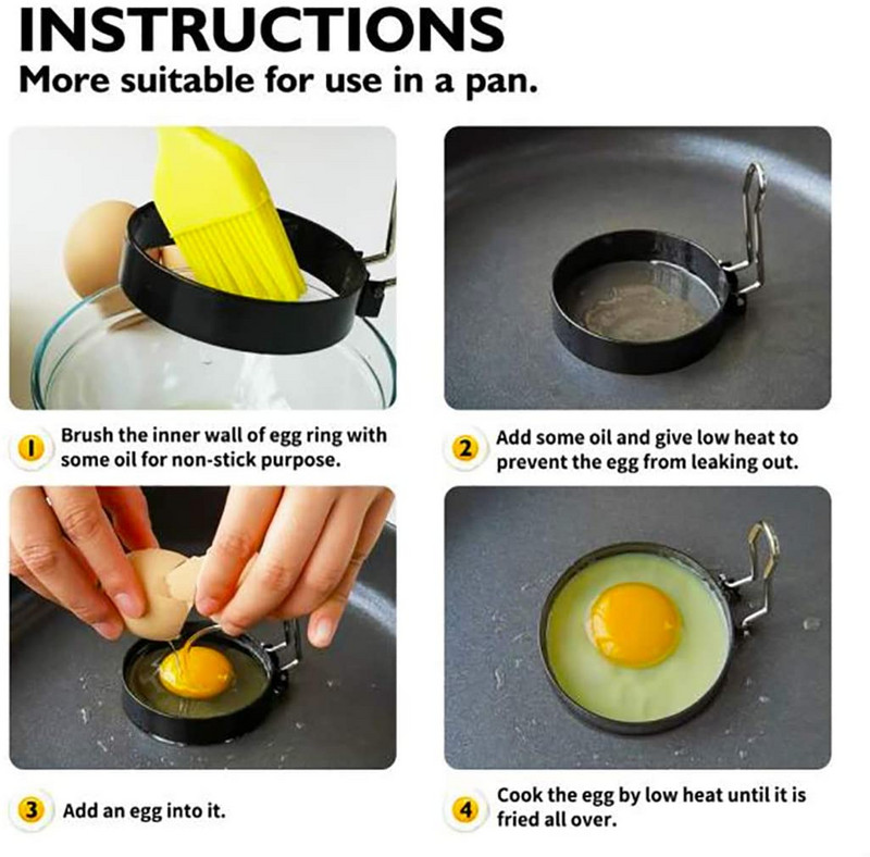 Ufo Stijl Metalen Gebakken Ei Pannenkoek Ring Omelet Gebakken Ei Ronde Shaper Eieren Mold Voor Koken Ontbijt Pan Oven Keuken