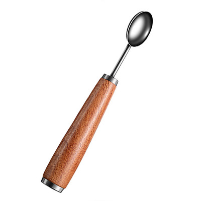 Scooper pentru pepene galben, 4 tipuri, din oțel inoxidabil pentru pepene galben și instrument pentru sculptarea fructelor, lingură pentru săpat, oval rotund sau