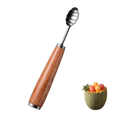 Лопатка за пъпеши 4 вида лъжичка за пъпеши от неръждаема стомана и инструмент за издълбаване на плодове Лъжица за копаене Загребване кръгла овална или