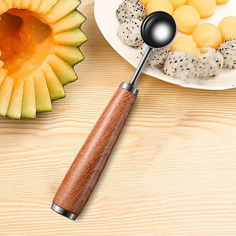 Лопатка за пъпеши 4 вида лъжичка за пъпеши от неръждаема стомана и инструмент за издълбаване на плодове Лъжица за копаене Загребване кръгла овална или